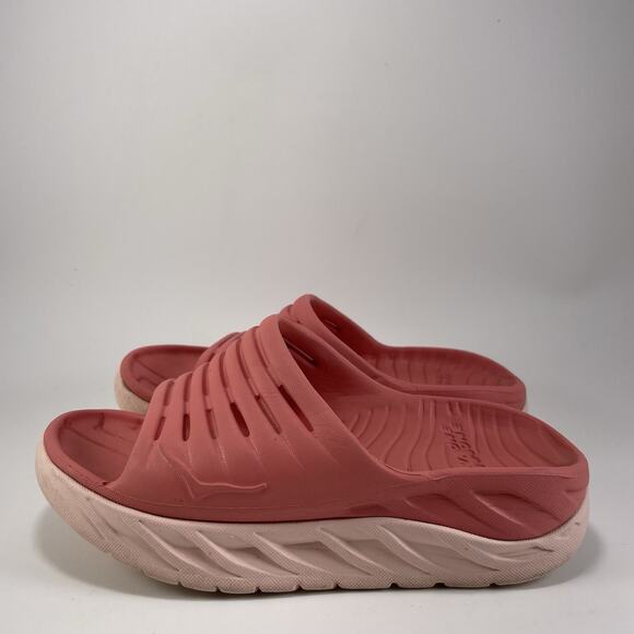 Hoka One One Ora Recovery Sandals Womens Size 5 Latana Pink Salt Comfort Slides - Picture 3 of 10